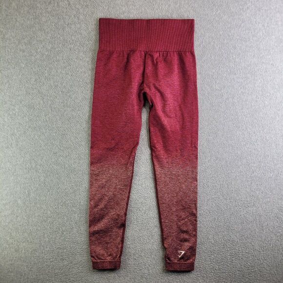 Gymshark Leggings Womens S Red Adapt Ombre Seamless Dip Dye Shaping Lifting Gym - Picture 11 of 12